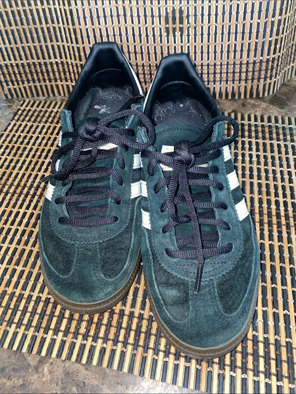 adidas Spezial Suede Sneakers in Dark Green with White Stripes